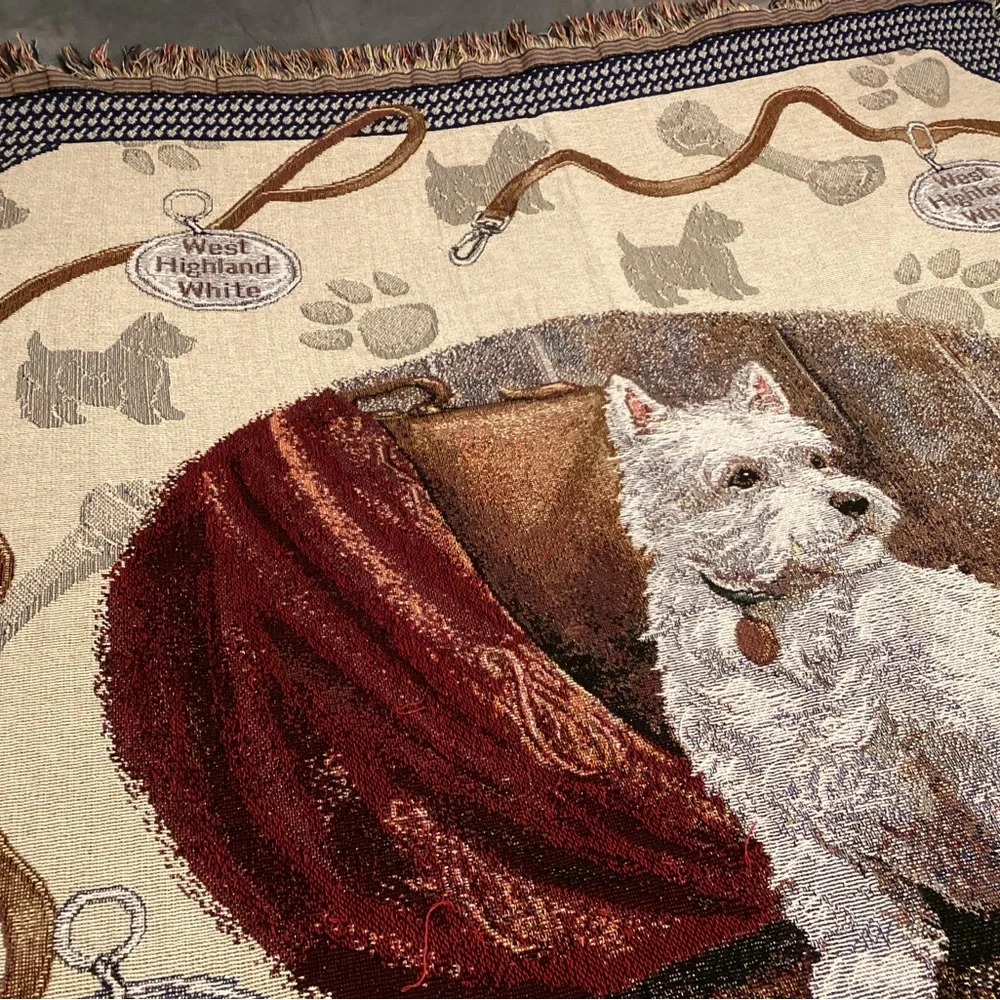 West Highland White Terrier Tapestry Throw Shopping Bag and Westie Book